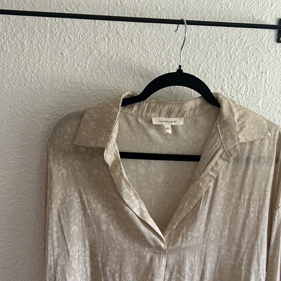 Silky Cream Leopard Shirt by Grade & Gather - Picture 2 of 7